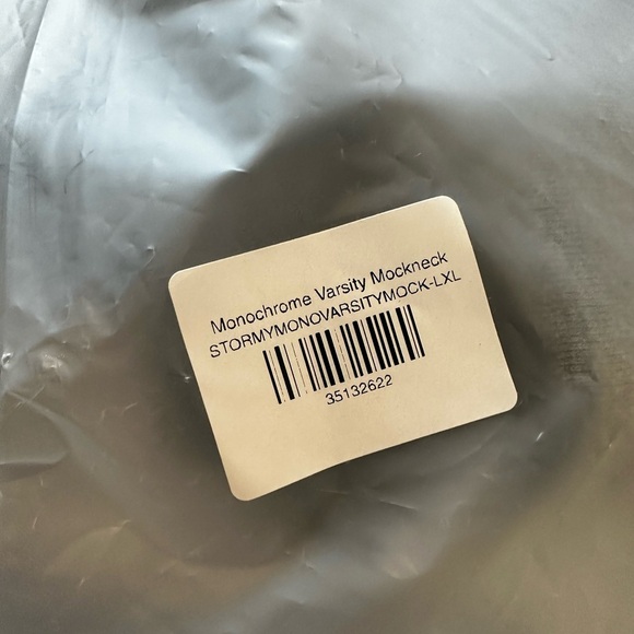 Parke NWT Monochrome Varsity Mockneck in Stormy Size L/XL - Picture 4 of 5